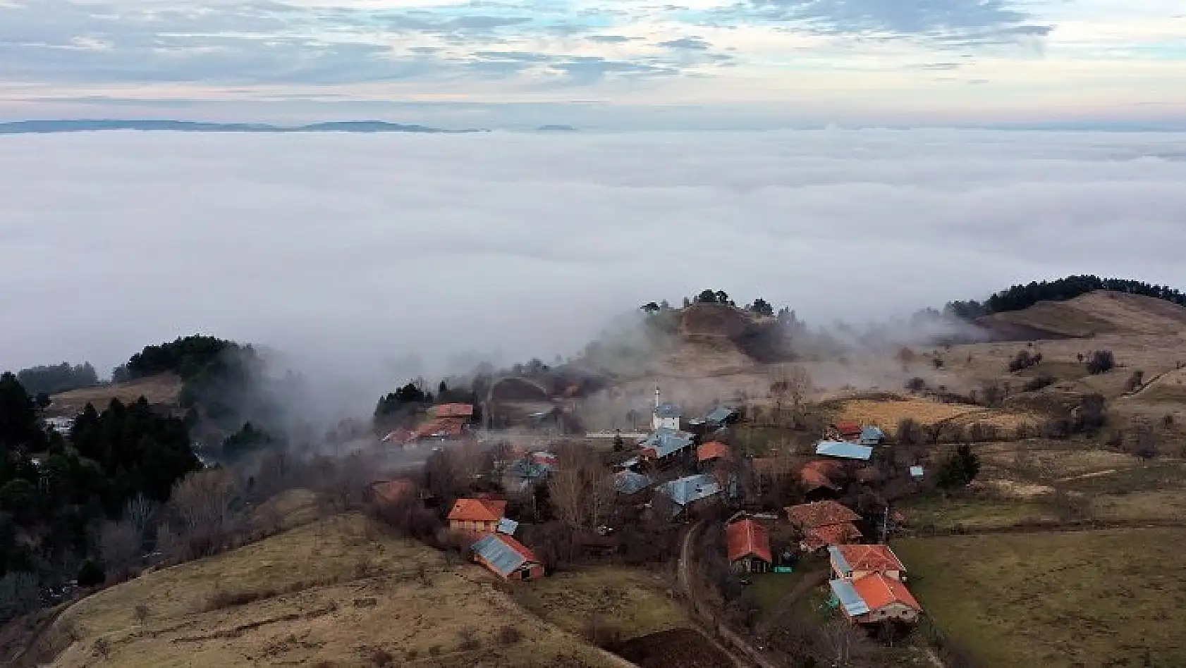 Ilgaz Dağı'nda sis havadan görüntülendi