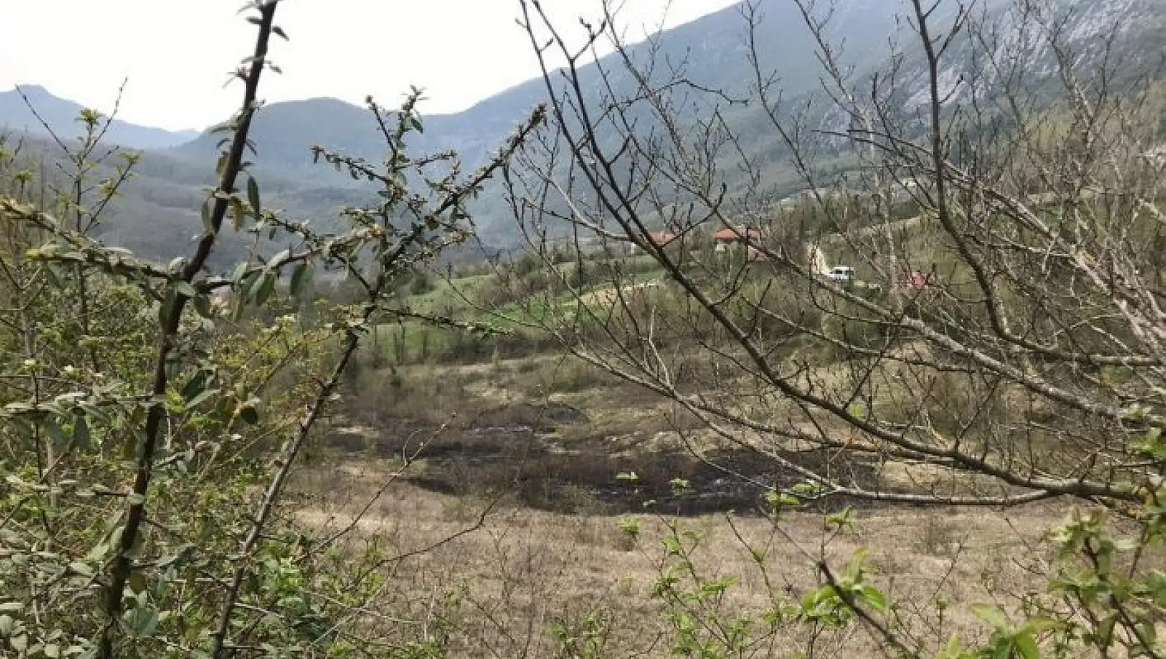 Kastamonu'da çıkan anız yangının itfaiye söndürdü