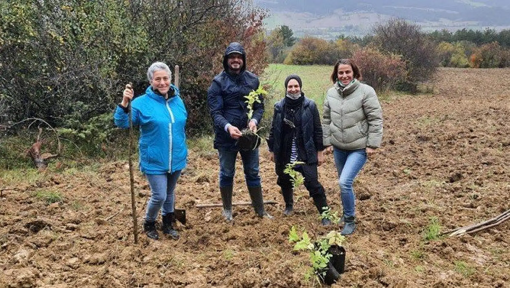 İlk mürver fidanları toprakla buluşturuldu