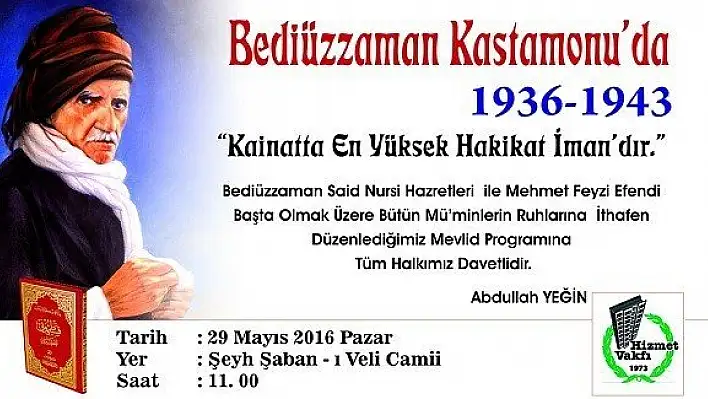 Bediüzzaman Kastamonu'da