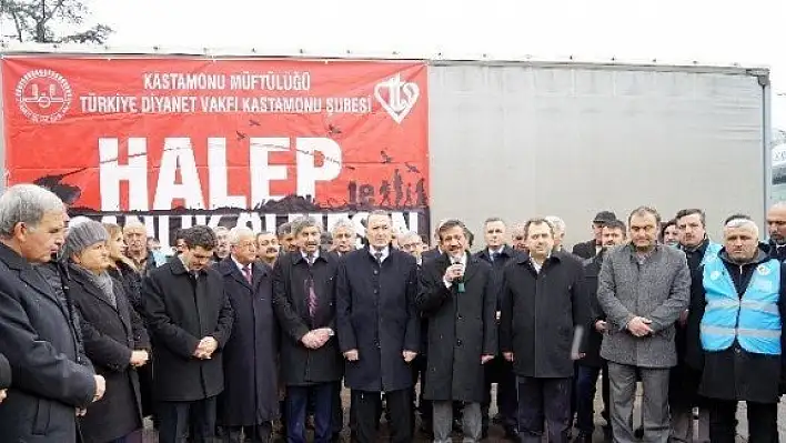 Kastamonu'dan iki TIR, Halep'e gönderildi