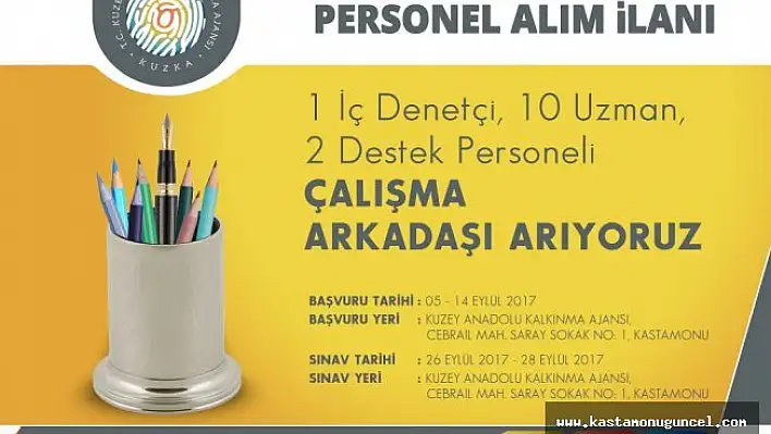 KUZKA, personel alımı yapacak