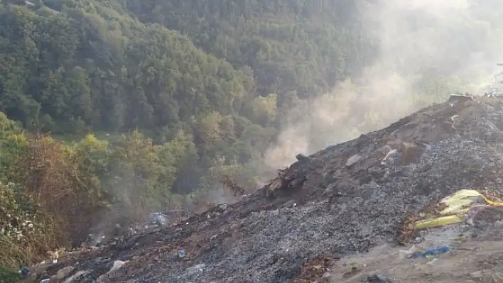 Kastamonu'da çöplük alanda yangın