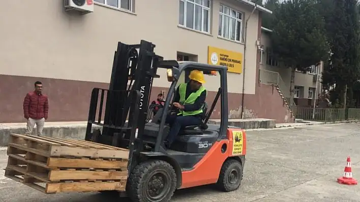 Hanönü'de Forklift kursu tamamlandı