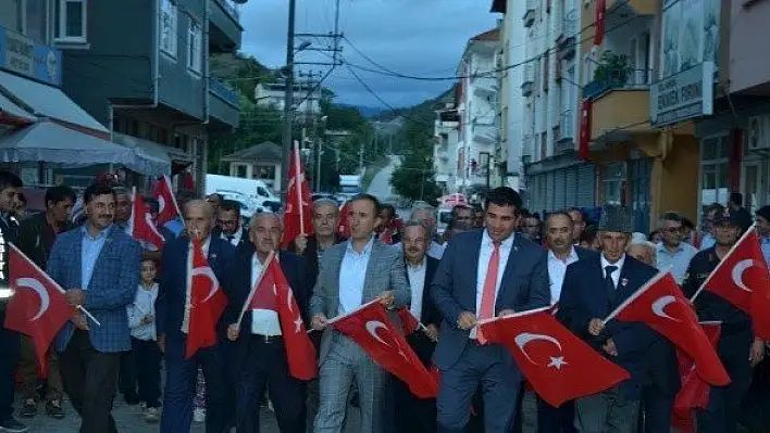 Hanönü'de 15 Temmuz Demokrasi ve Birlik Yürüyüşü düzenlendi