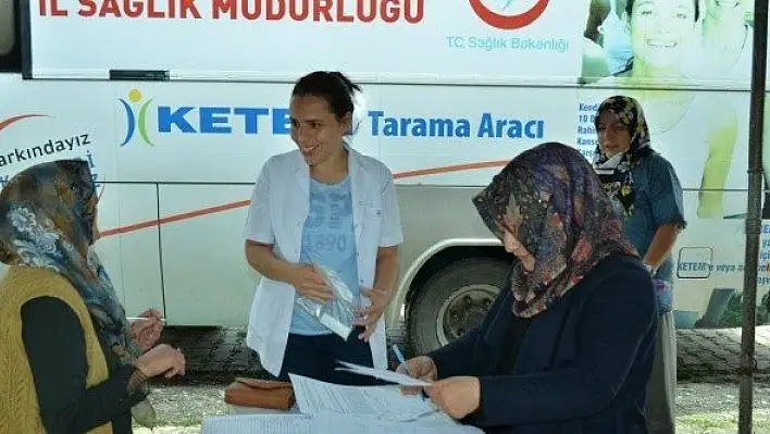 Mobil kanser tarama aracı Hanönü ilçesinde