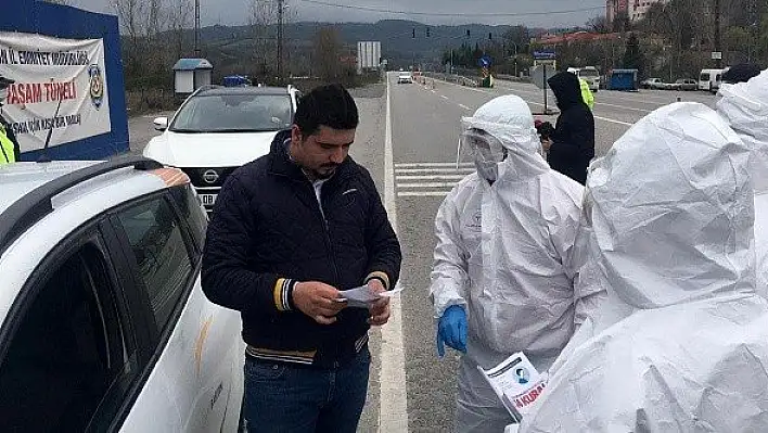 Bartın'a diğer illerden gelenlere sağlık taraması