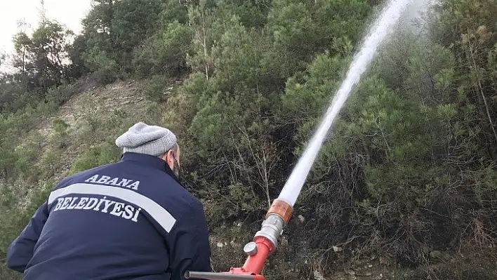 Abana'daki orman yangınında soğutma çalışmaları sürüyor