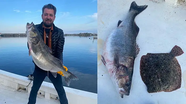 Ağına 11 kilogramlık levrek takıldı