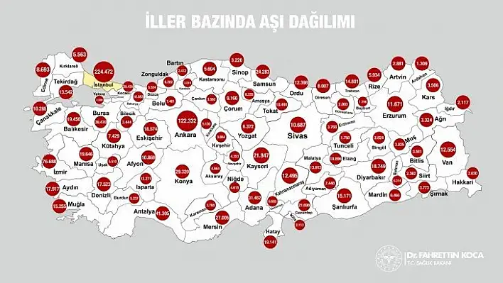 Aşı uygulaması pazartesiden itibaren il bazında takip edilebilecek