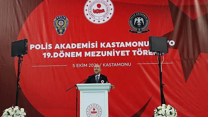 Bakan Soylu, polis mezuniyet töreninde konuştu