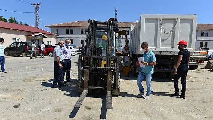 Belediye personeli forklift operatör belgesi aldı