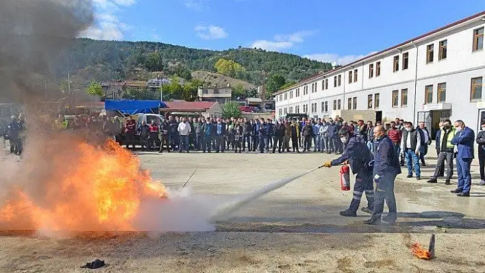 Belediyeden yangın tatbikatı