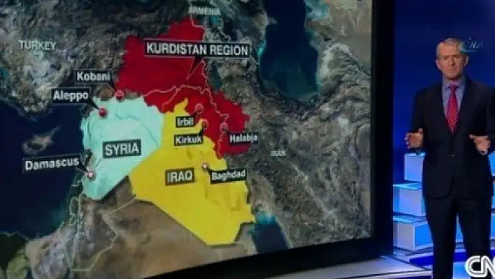 CNN International'ın Kürdistan Haritalı Haberi