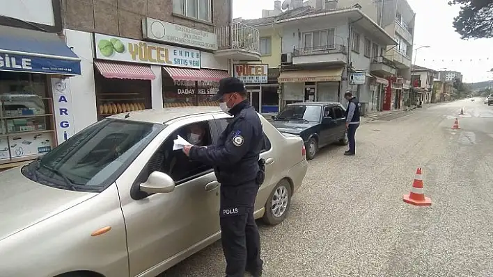 Daday'da polis ekipleri kısıtlama denetimi yaptı