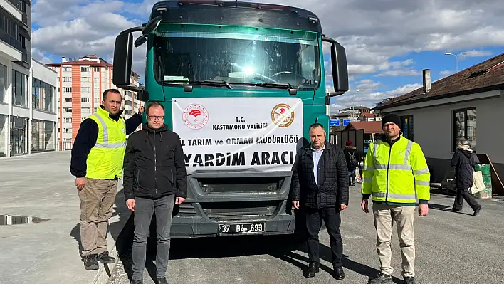 Deprem bölgesindeki hayvancılara yem desteği