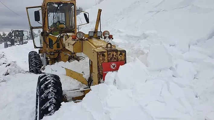 İş makinesinin üzerine çığ düştü