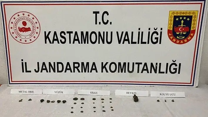 İş yerinde tarihi eserler bulunan kişi gözaltına alındı