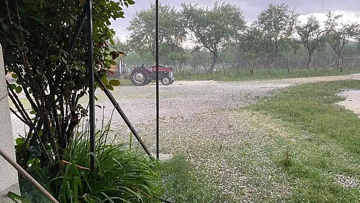 Kastamonu'da dolu tarım alanlarında zarara yol açtı