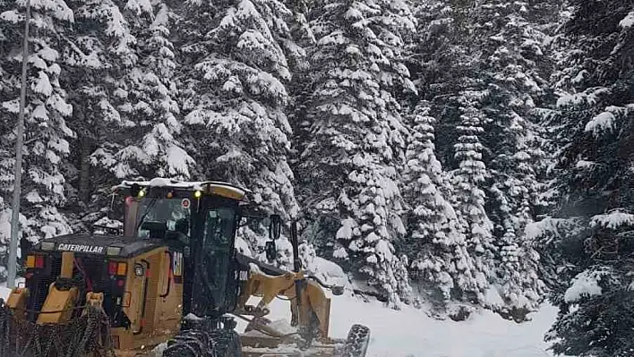 Kardan kapanan köy yolları ulaşıma açıldı