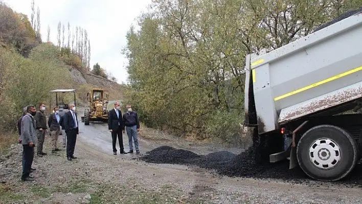 Kaymakam Pişkin, yol çalışmalarını inceledi