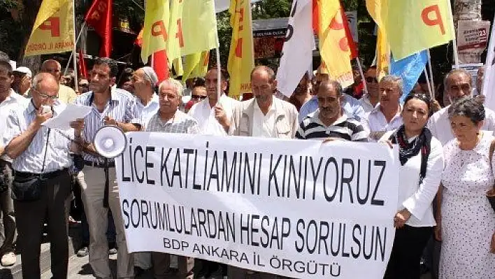 Kızılay'da Lice olayı protestosu