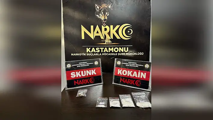 Kokain ve skunk maddesi ele geçirildi