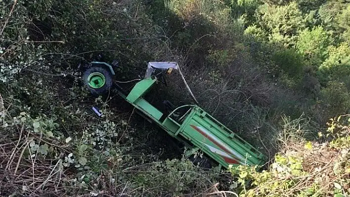 Patpat, uçurumdan 10 metre şarampole yuvarlandı