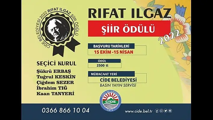 Rıfat Ilgaz Şiir Ödülü yarışması düzenlenecek