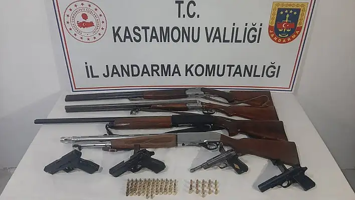 Ruhsatsız tabanca ve av tüfeği ele geçirildi