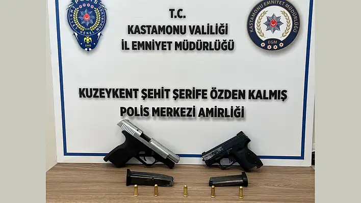 Ruhsatsız tabanca yakalandı!