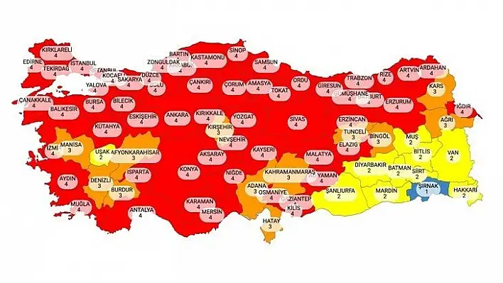 Bakan Koca, risk haritasını yayımladı