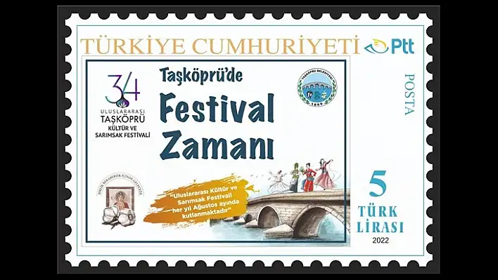 Sarımsak Festivaline özel pul çalışması 