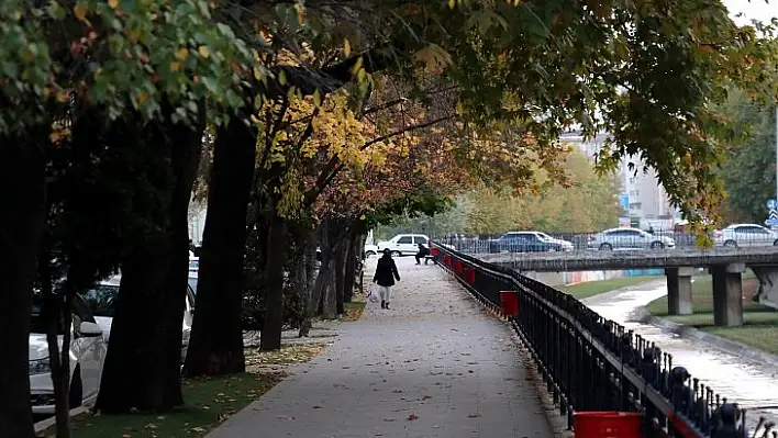 Şehir merkezinde sonbahar ayrı bir güzel