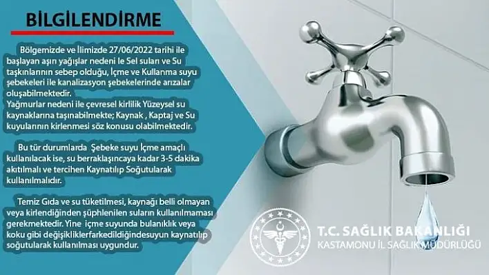 İl Sağlık Müdürlüğü uyardı! İçme sularına dikkat