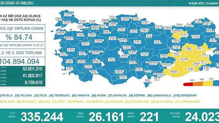 Pandemide son durum! 221 can kaybı