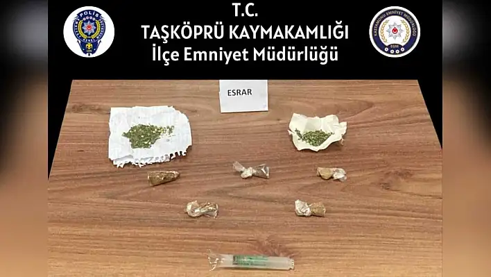 Taşköprü'de esrar maddesi yakalandı!