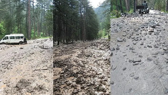 Tosya'da yağış etkili oldu