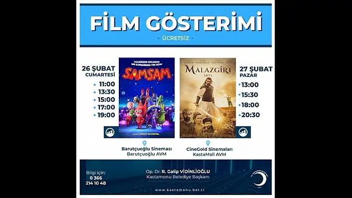 Ücretsiz film gösterimleri sürüyor