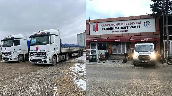 Yardım tırları ardı ardına gidiyor