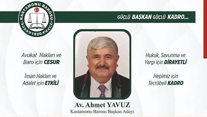 Yavuz, Baro Başkanlığına aday oldu