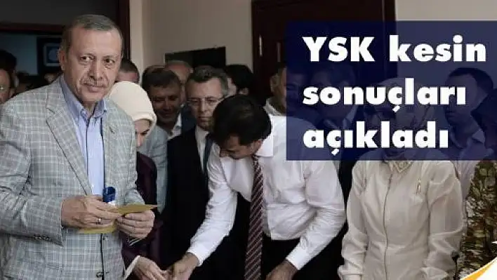 YSK, Kesin Sonuçları Açıkladı