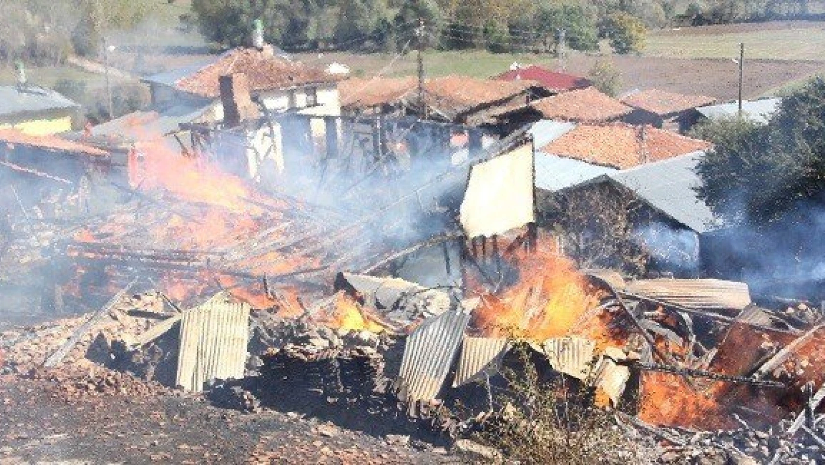 Kastamonu'da yangın: 2 ev küle döndü