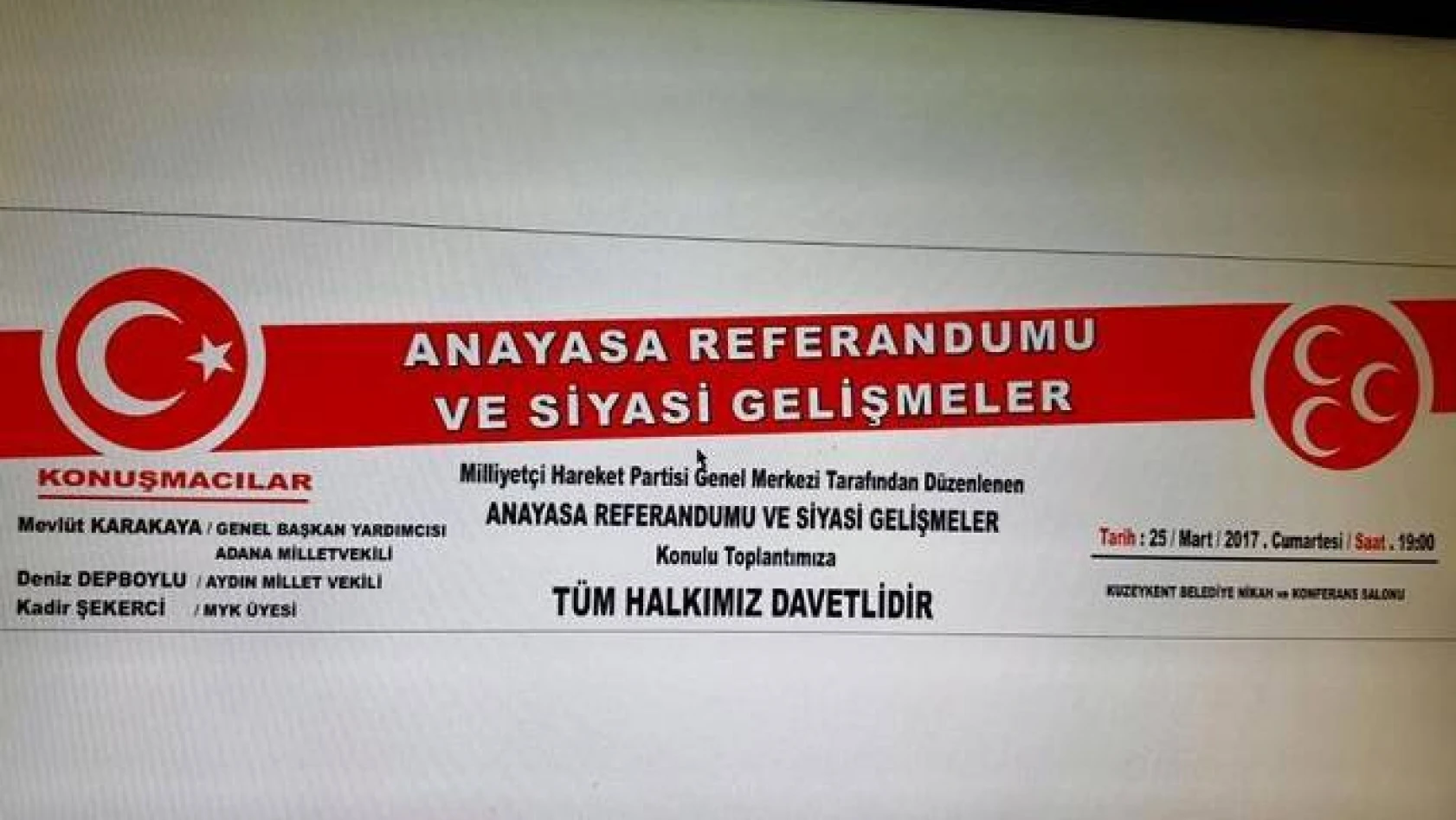 MHP'li Maşalacı'dan referandum toplantısına davet!