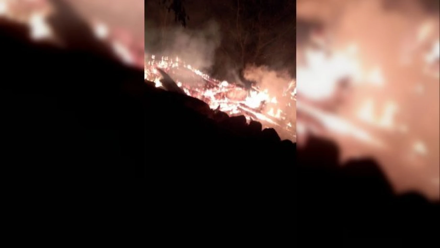 Kastamonu'da yangın: Üç samanlık kullanılamaz hale geldi