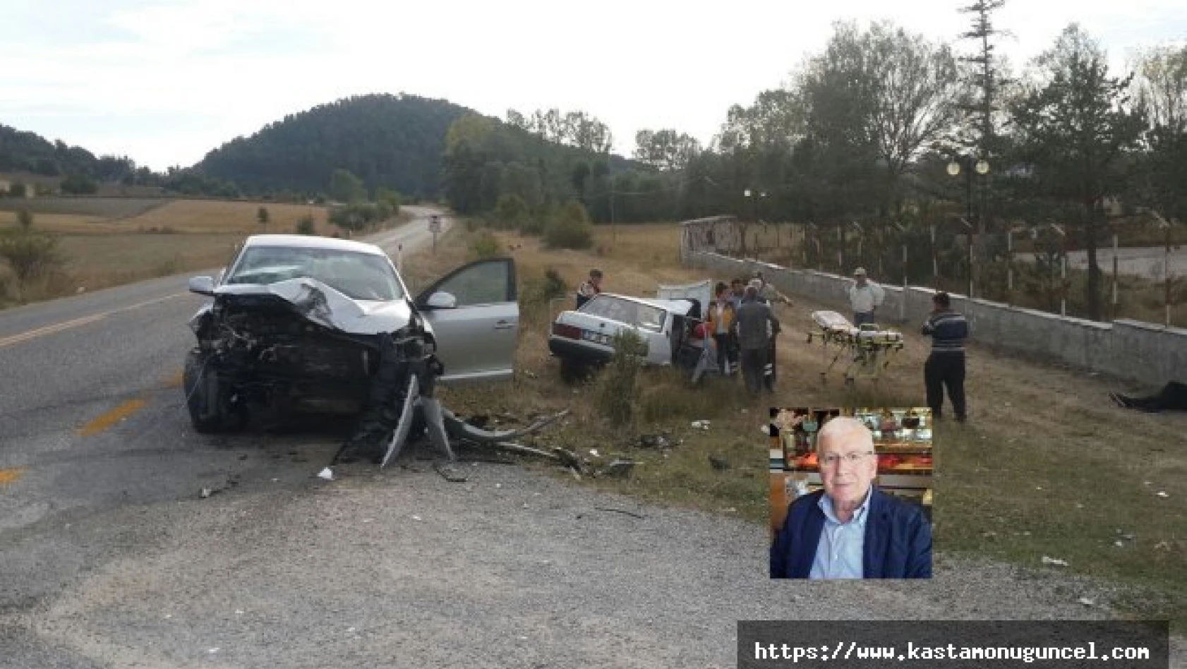 Kastamonu'da iki otomobil çarpıştı: 1 ölü, 5 yaralı