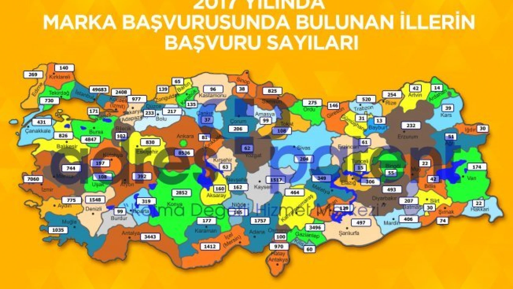 Türkiye'nin şehir şehir marka başvuru sayısı açıklandı