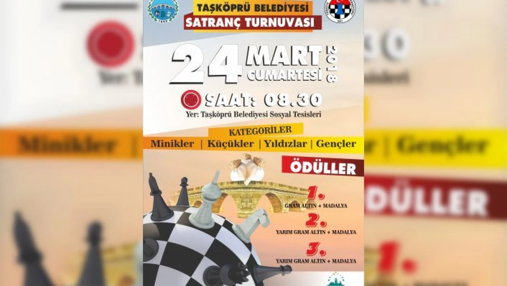 Taşköprü Belediyesi Satranç Turnuvası düzenliyor