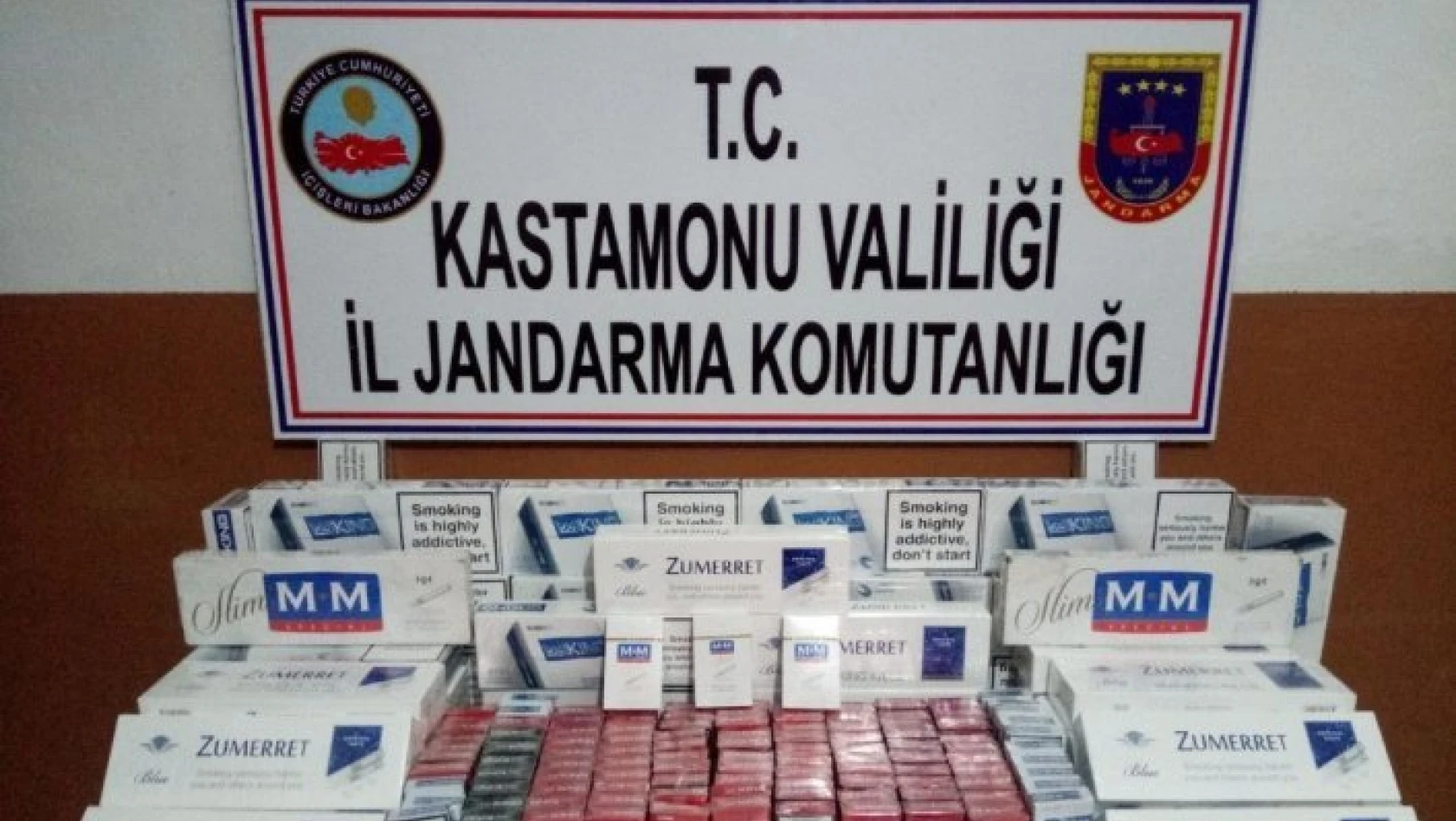 Kastamonu'da 815 paket kaçak sigara ele geçirildi