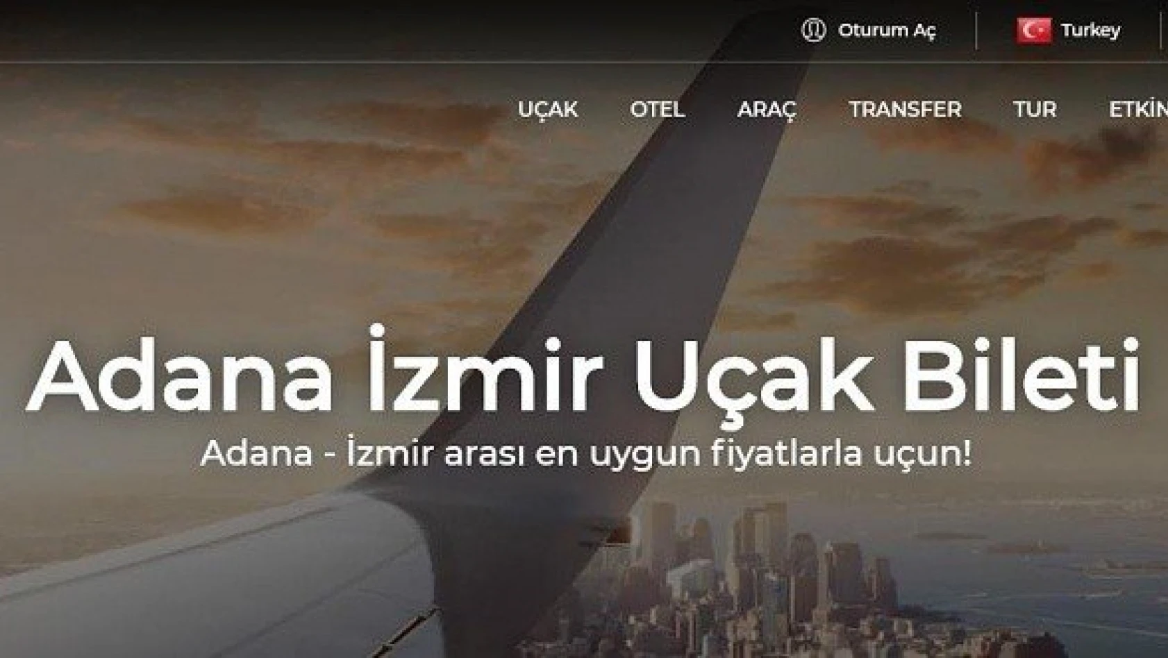 Adana İzmir uçak bileti